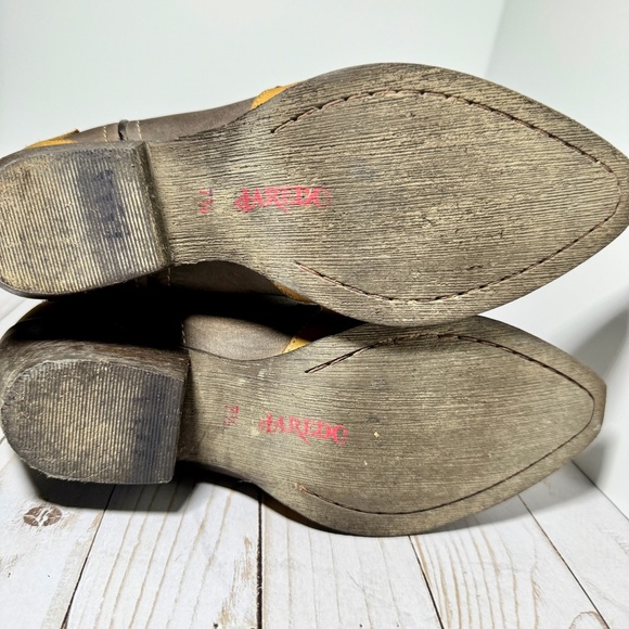 Laredo Womens Miss Kate Size 7.5 Multicolor Suede Cowgirl Western Boots - Picture 15 of 16